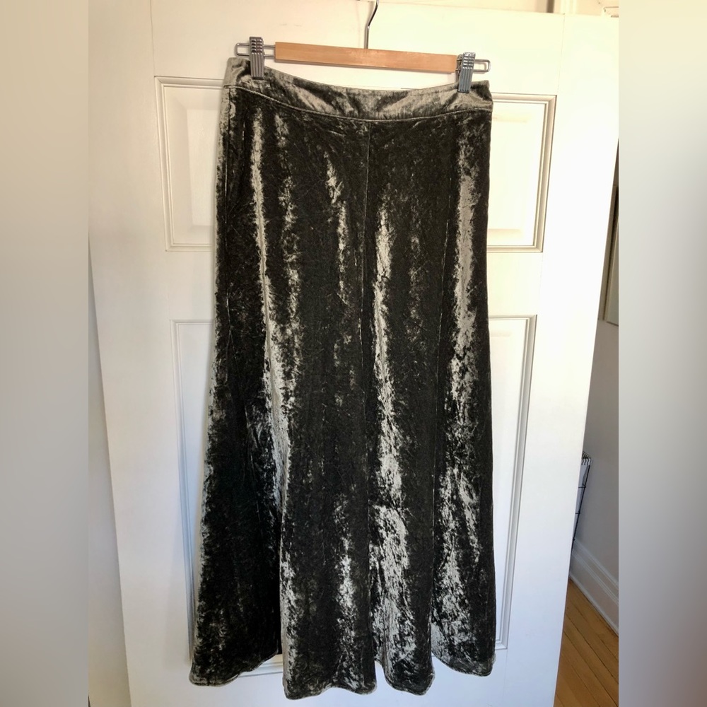 Zara midi velvet skirt